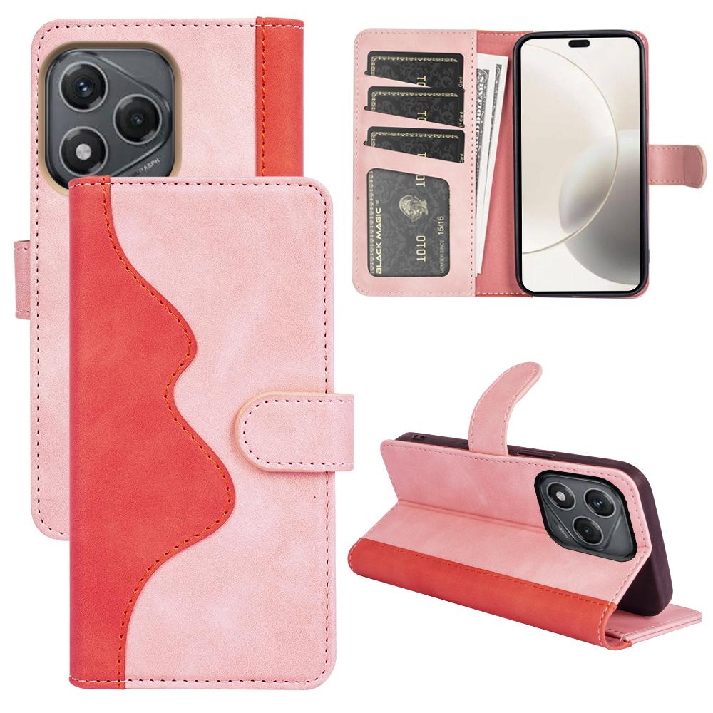 For Honor 400 Smart Wallet Case Leather Phone Cover Splicing Color