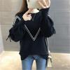 Women's Autumn Korean Style Versatile Crew Neck Loose Sweater Knitwear Short Pullover Base Layer Top