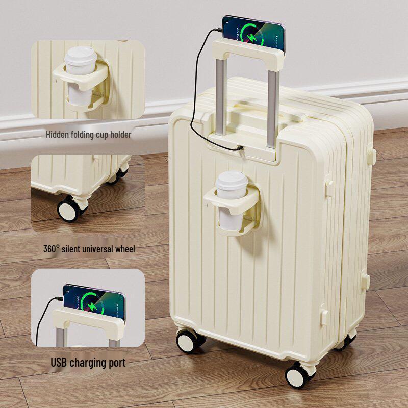 Durable 20-inch Silent Trolley Suitcase for Women and Men