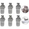 6pcs Nickel Plated Iron Pet ID Tags, Anti-Lost Dog Cat Collar Pendant with Paper Address Tags, Silver