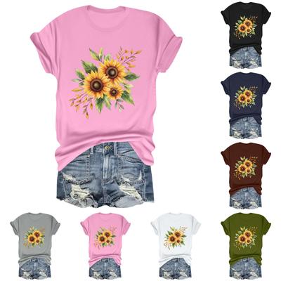 Lässiges, tägliches T-Shirt mit Rundhalsausschnitt und Aufdruck für Kinder, kurzärmelig, Buchstaben-Oberteil