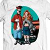 90s Cartoon Couple T-Shirt, Nostalgic Streetwear Tee, Lowrider Graphic Shirt