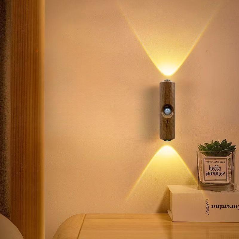 

Магнитный ночник с датчиком движения, перезаряжаемый, умный, с градиентной RGB-подсветкой, настенный светильник для спальни, ванной комнаты, кладовки, сада tri-color dimming 1pc коричневый