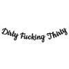 Black Glitter Dirty F*cking Thirty Banner, Cheers To 30 Years, 30 Flirty & Thriving Bunting Decor for Women, Happy 30th Birthday Party Decorations