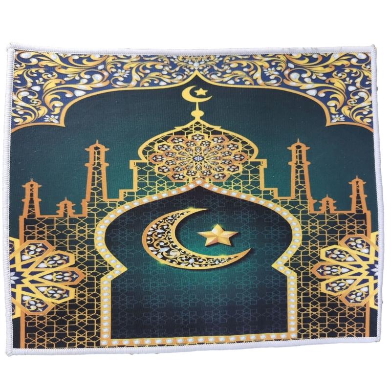 Prayer Mat Worship Blanket Worship Kneel Embossing Floor Carpets Non-slip Soft Portable Travel Prayer Rug Ramadans  Gift