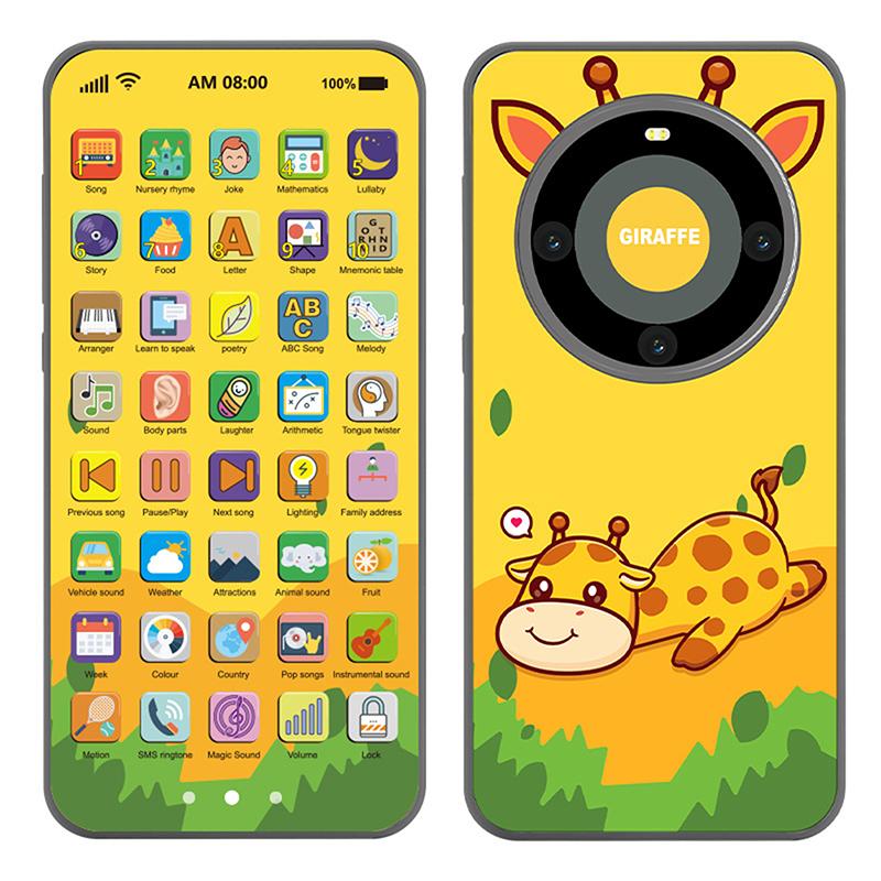 

1 комплект Смартфон Ранний мобильный телефон со световым сенсорным экраном Телефон Перезаряжаемый 10000 функций Образовательный контент Детская игрушка