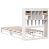 Solid Wood Bed with Shelf Without Mattress White 90x190 cm Pine