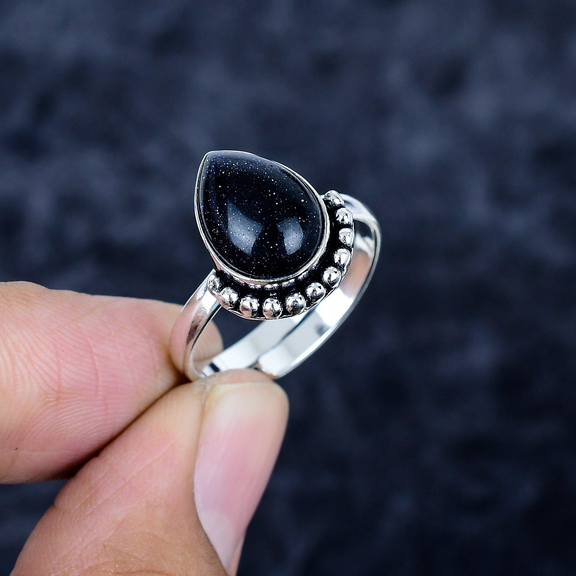 

Purple Sunstone Gemstone 925 Sterling Silver Jewelry Ring Size Adjustable MM-3455