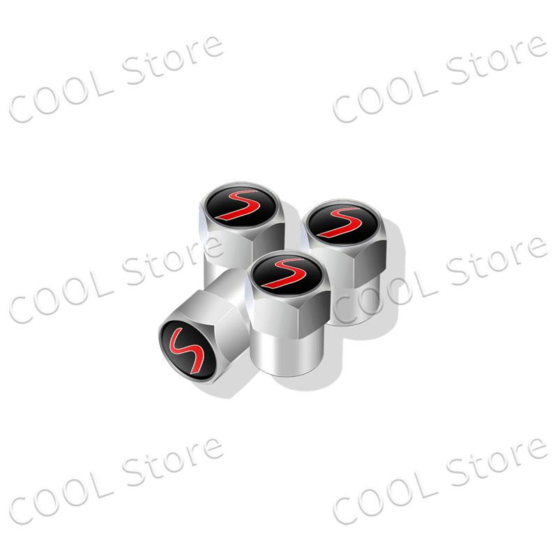 4Pcs Car Styling John Cooper Works Emblem Auto Wheel Tire Air Valve Caps Dust Cover For Mini Cooper S Logo R52 R53 R58 F55 F56K