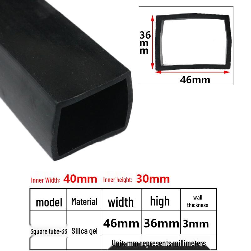 High-Temperature Resistant Silicone Square Tubing: Durable, Customizable, Aging-Resistant Rubber Sheath and Hollow Sealing Strip.