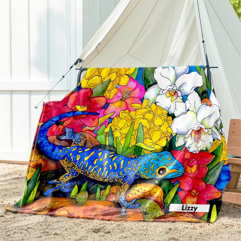 1pc animal pattern blanket, all season lightweight home office outdoor nap multifunctional blanket