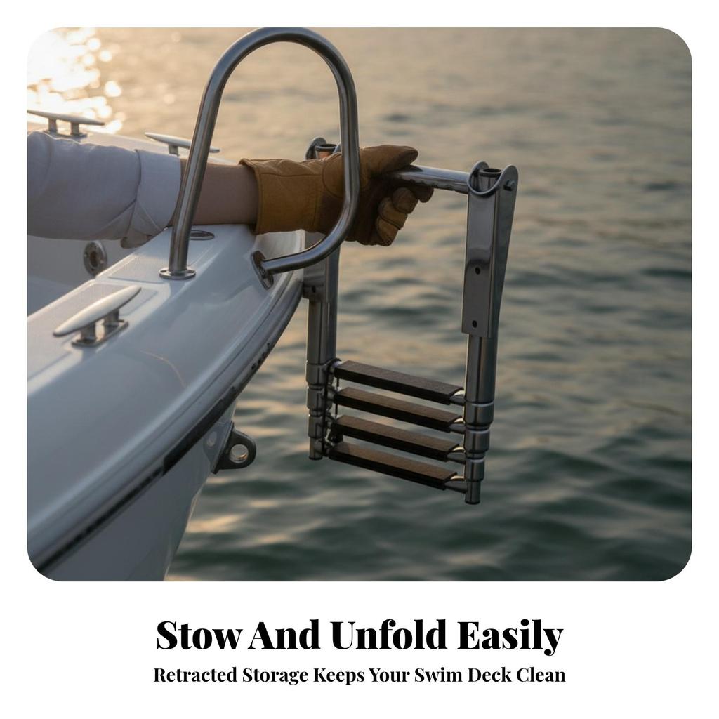 Boarding Ladder Foldable Boat with Handrails for Boats