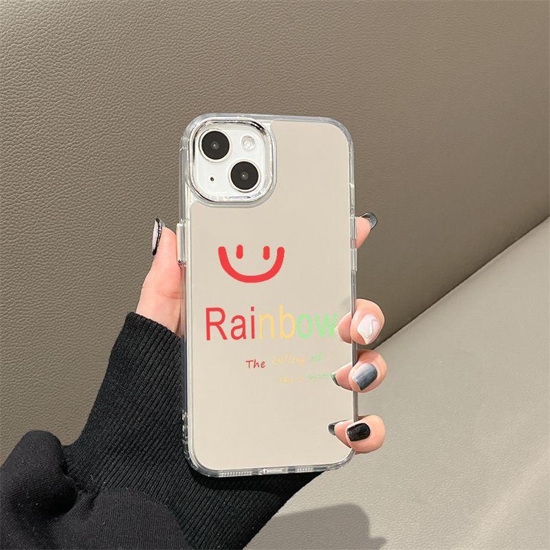 Smiley face, smile mirror, suitable for iPhone17pormax mobile phone case 16pro Apple 15 all-inclusive 14 protective case