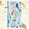 Aquarell Walhai Tropische Fische Korallen Strandtuch Schnelltrocknend Mikrofaser Sandfrei Saugfähig für Pool Reisen Waschbar