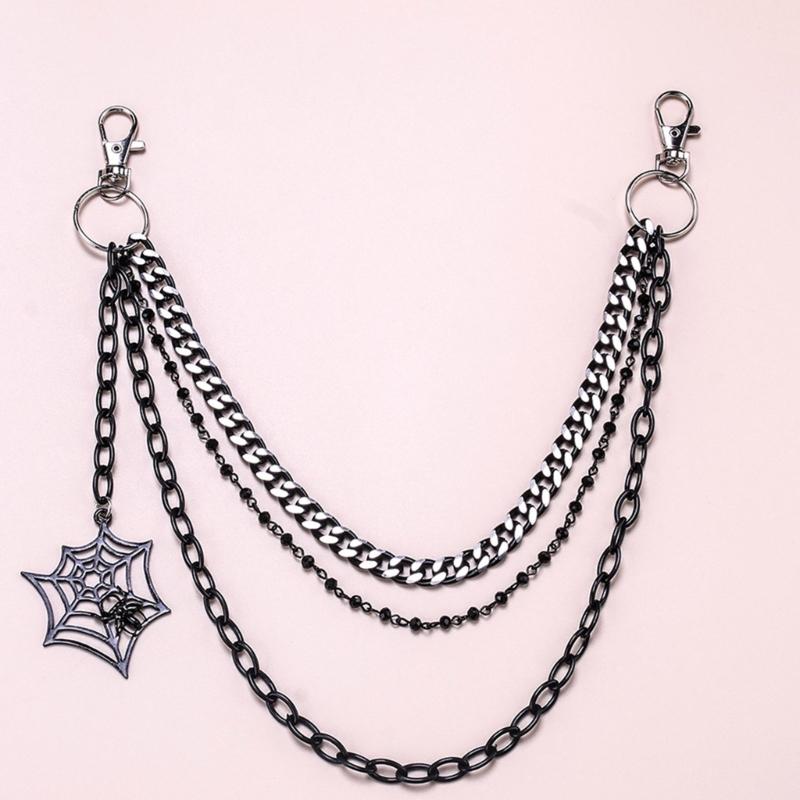 Hosenkette Punk Jeans Geldbörsenkette Schmuck Unisex Hosen Verzierungen Ästhetische Halloween Kette für den täglichen Gebrauch und Partys