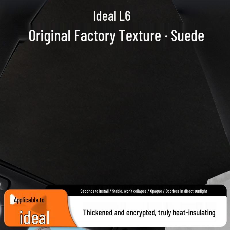 Li Auto L8/ONE Suede Sunshade Curtain: Electrostatic, Heat-Insulating Roof Protection.