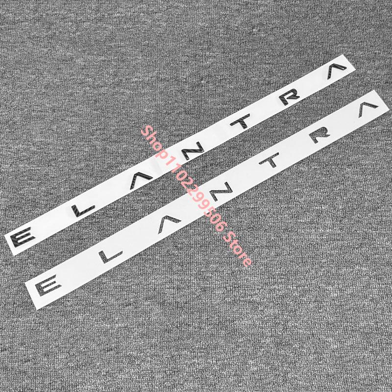 Car Taigate 3D Letter Logo Sticker Trunk Nameplate Decoration Badge Decal Emblem For ELANTRA 2021 2022