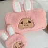 Monchhichi Round Small Hanging Bag With Zipper Cute Wallet Storage Mini Monchhichi Backpack Charm Cute Plush Monchichi Gifts