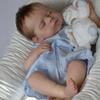 50cm Reborn Baby Dolls Realistic Soft Touch Cloth Body Full Vinyl Optional Newborn Dolls Rooted Hair Cute Cuddly Simulation Doll Kids Education Toys