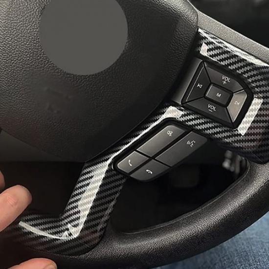 For F-150 ABS Carbon Fiber Steering Wheel Cover Trim For Ford F150 Expedition