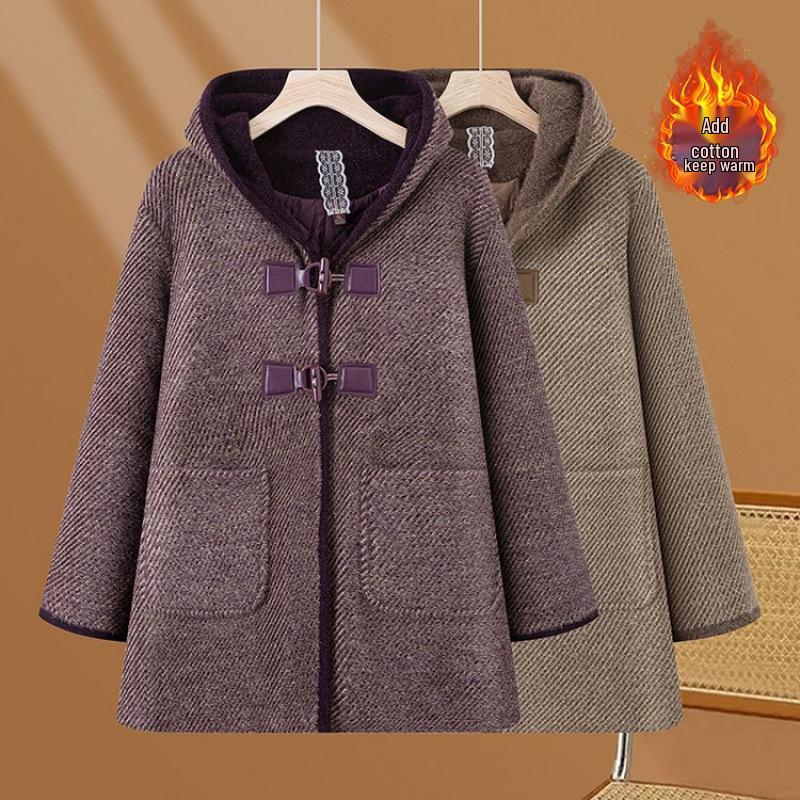 Women's Plus Size Quilted Hooded Winter Coat - Warm, Versatile, and Stylish for Mature Ladies