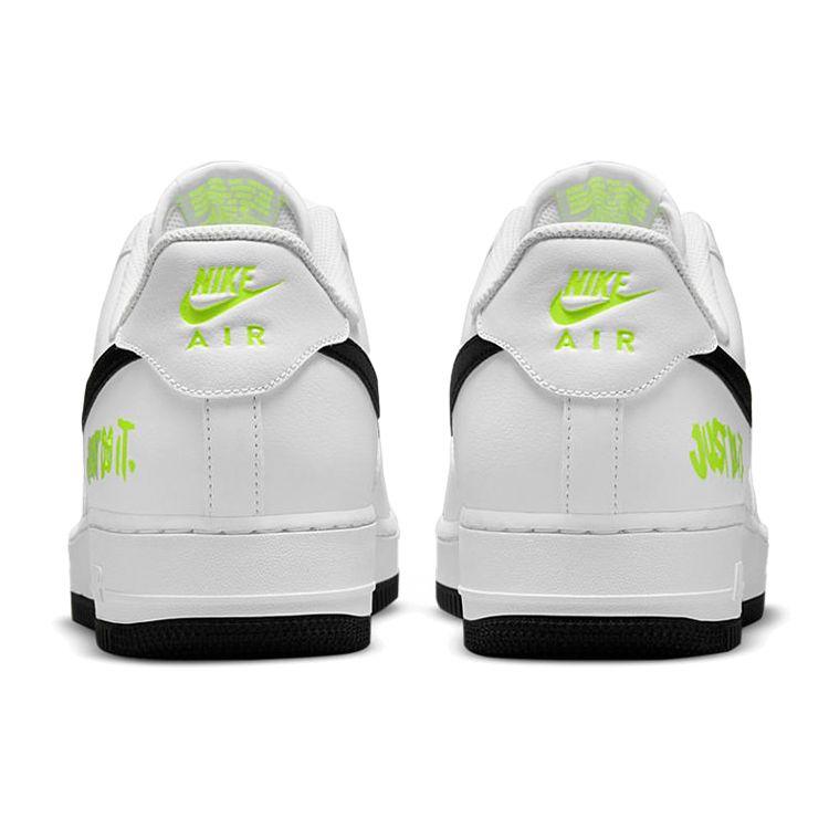 Nike Air Force 1 Low Just Do It - White Volt Men Sneakers Black DJ6878-100