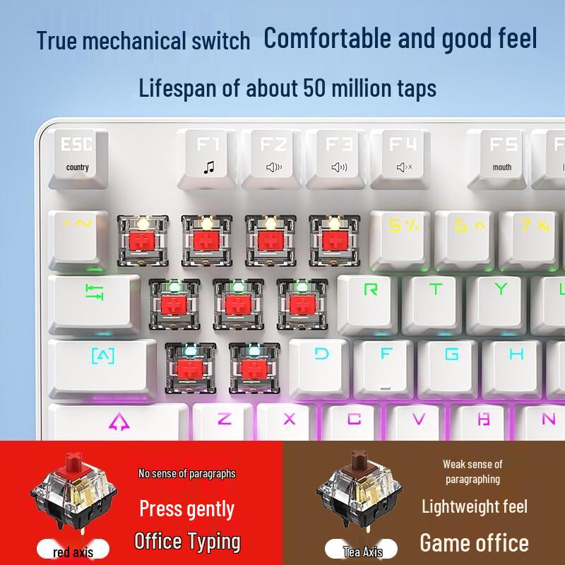 B.O.W G-Series Wired Hot-Swappable Mechanical Gaming Keyboard