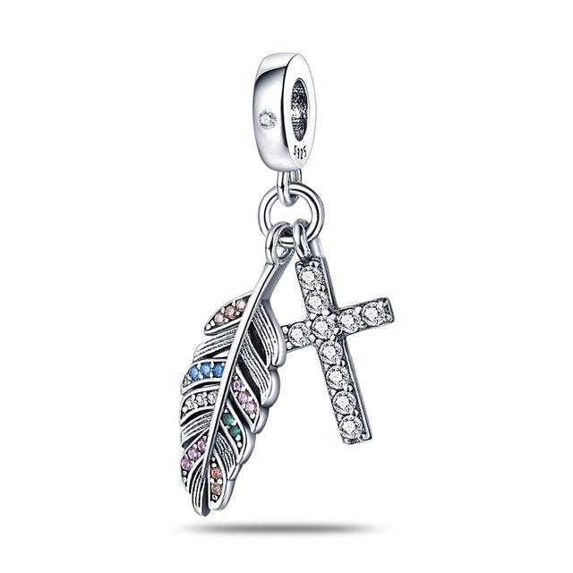 Seturi cu cască din argint 925 cu mărgele de trifoi Brelocuri de culoare zirconiu potrivire brățară colier femei bijuterii face cadou