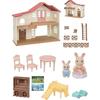 Maison Miniature Avec Terrasse - SYLVANIAN FAMILIES - 5811 - 2 Figurines Incluses - Mobilier Et Accessoires - Univers Évolutif