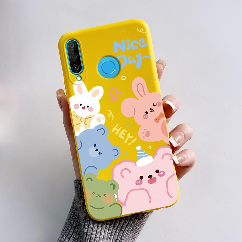 Für Huawei P30 Lite Hülle Niedlicher Bär Cartoon Frosch Weiche Matte Silikon Handyhüllen Für Huawei P30 P30Lite P30Pro P 30 Lite Pro Cover