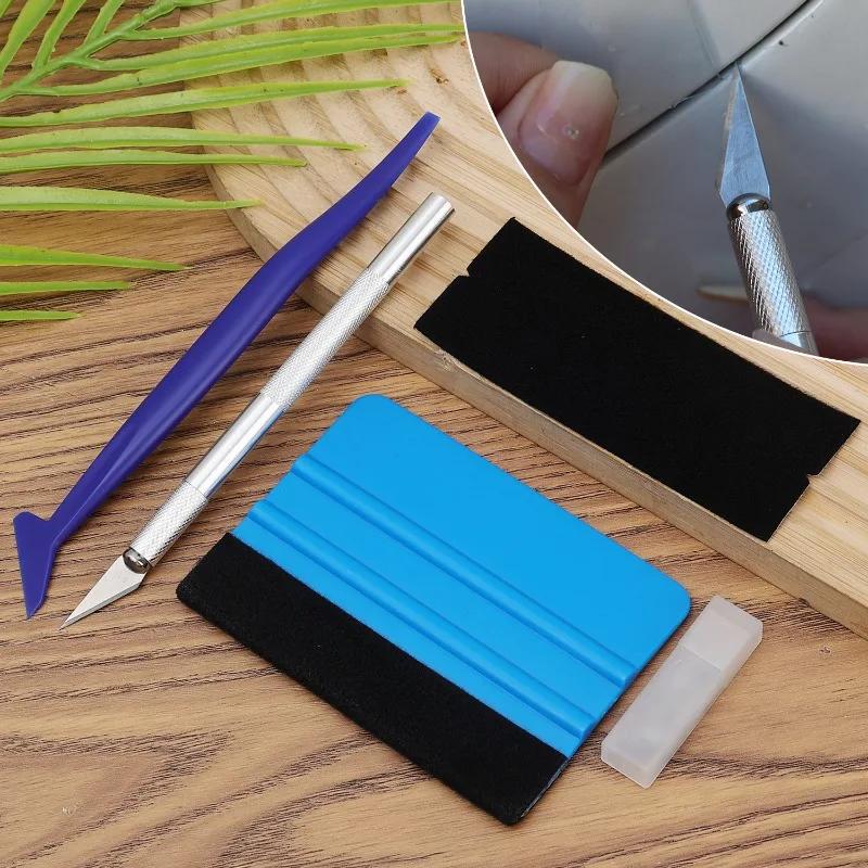 Window Tinting Car Vinyl Wrapping Tool Set Wrap Stick Edge Trimming Scraper Tinting Felt Edge Scraper Tint Film Edging Tools