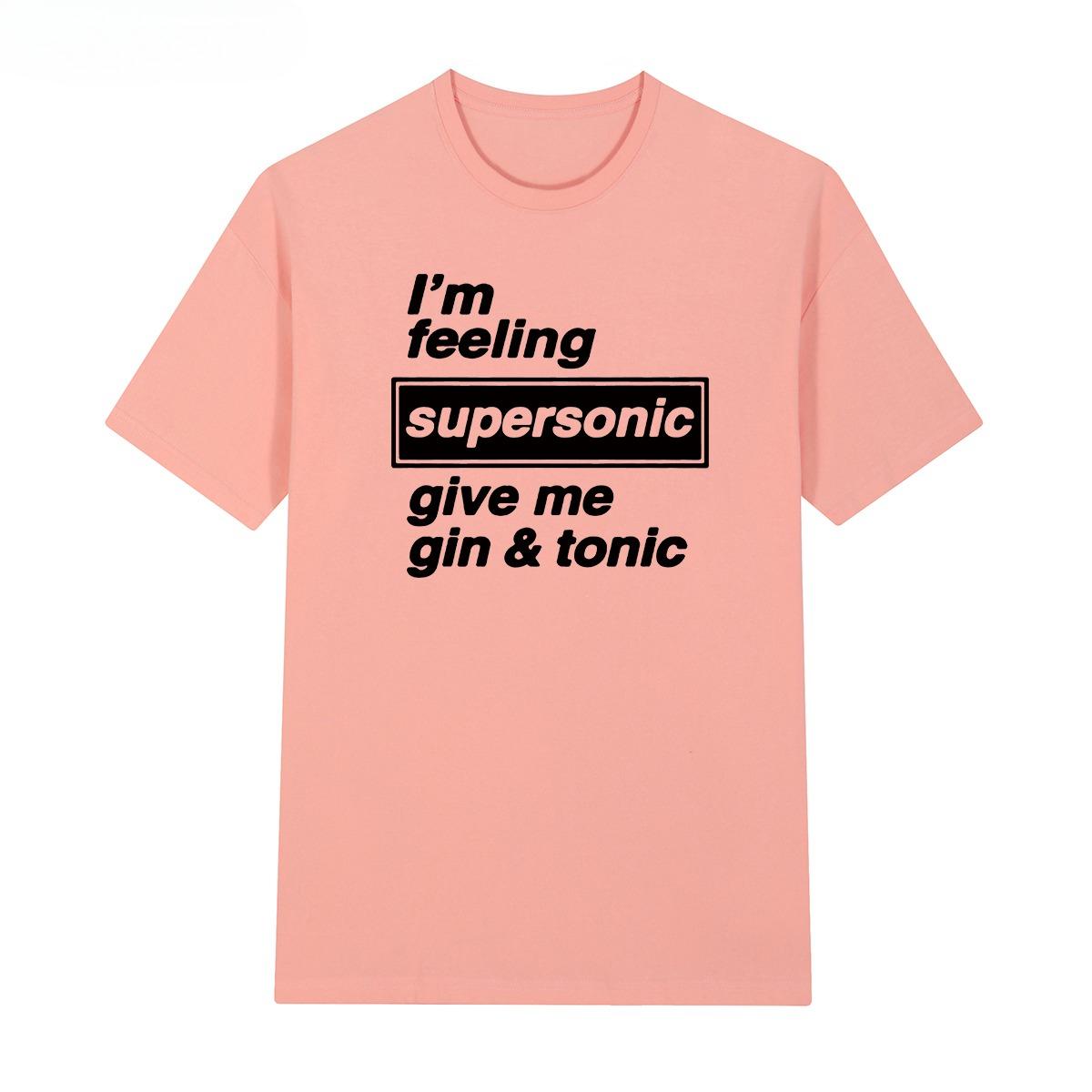 

2026 Oasis Band British Rock Retro Nostalgic Supersonic Letter Short Sleeve Tshirt Men and Women High Quality Luxury Brand Ins 4XL