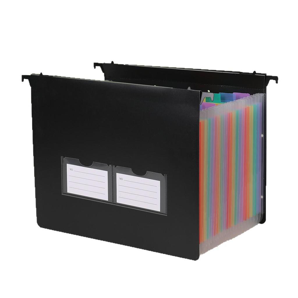 Double-Sided Waterproof Accordion Folder: 7/13 Grids for Office Document Storage