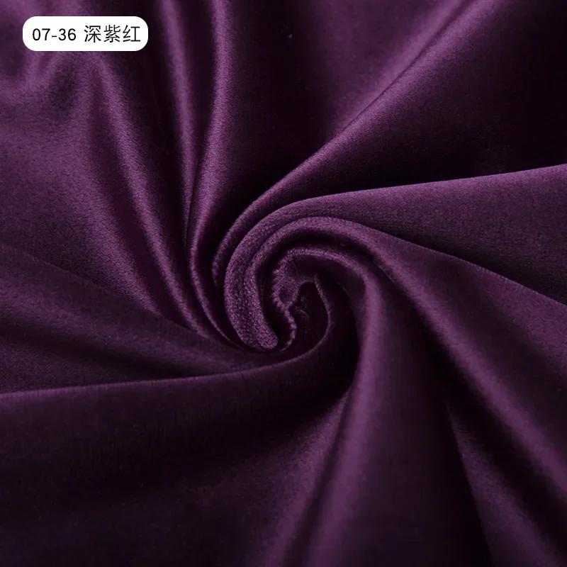 High Quality Thickend Velvet Fabric Soft By The Meter for Sofa Covers Pillowcases Curtain Sewing Velour Cloth Anti-wrinkle Blue