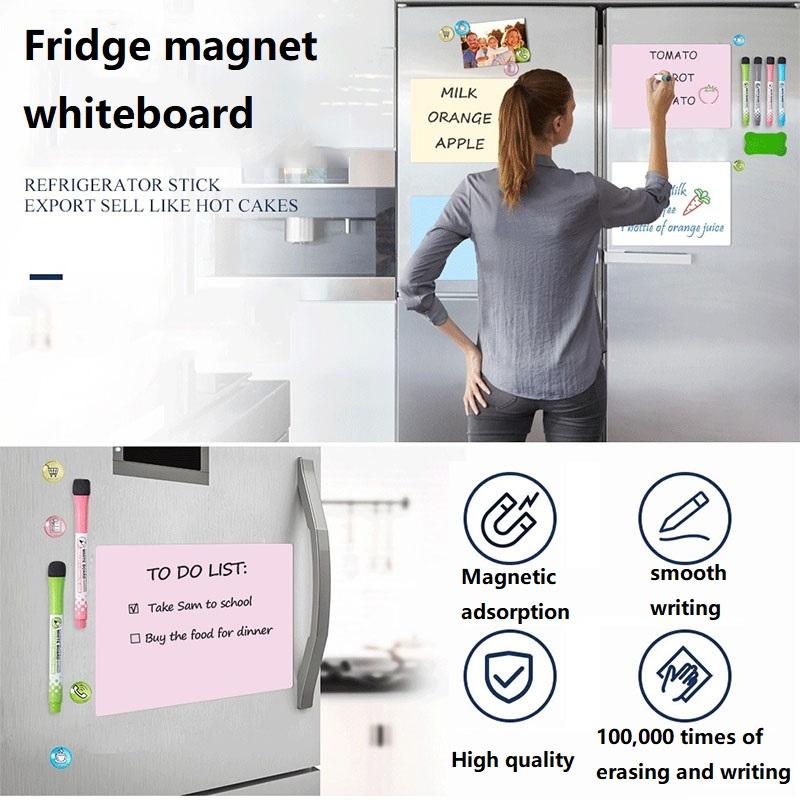 A3/A4/A5 Magnetic Whiteboard for Fridge Small White Blackboard Board for Magnets White Marker Erasable Board Marker Magnets