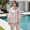 Embroidered Sheer Shawl Breathable Mesh Stole Neck Wrap Floral Headwrap Outdoor Wedding
