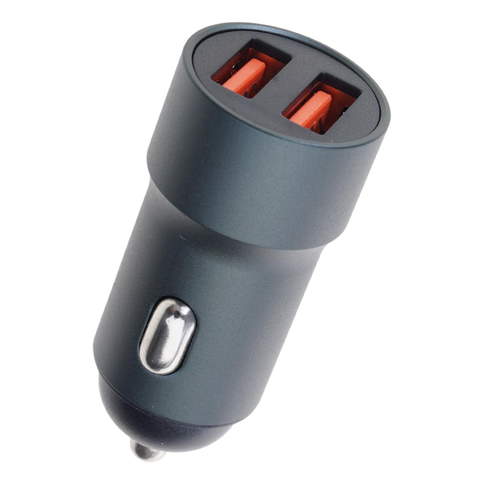 

Smart Car Charger 5V3.4A Car Charging Solution Double USB Car Fast Charging Adapter with Multiple Safe Protections серебряный