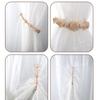 Vintage Wood Beaded Curtain Holders Tiebacks 6Pieces Set Window Drape Holdback for Bedroom and Living Room Decoration