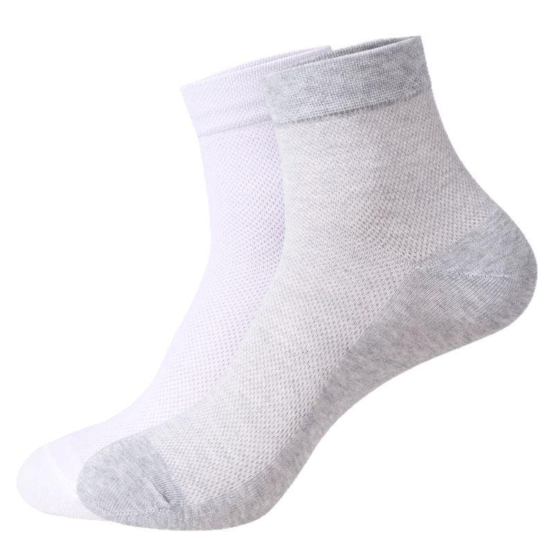 Langsha Men's Summer Cotton Socks, 6 Pairs - Thin, Deodorant, Sweat-Absorbent, High-End Quality