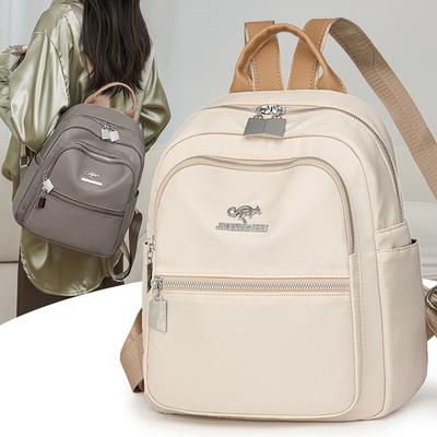 Sac à dos en nylon pour femme, sac à dos de voyage multicouche pour étudiante, pour les déplacements en extérieur