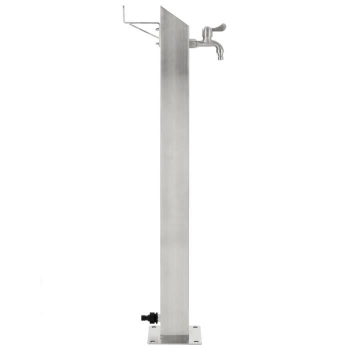 VidaXL Colonne à eau de jardin carrée Acier inoxydable 95 cm 45453