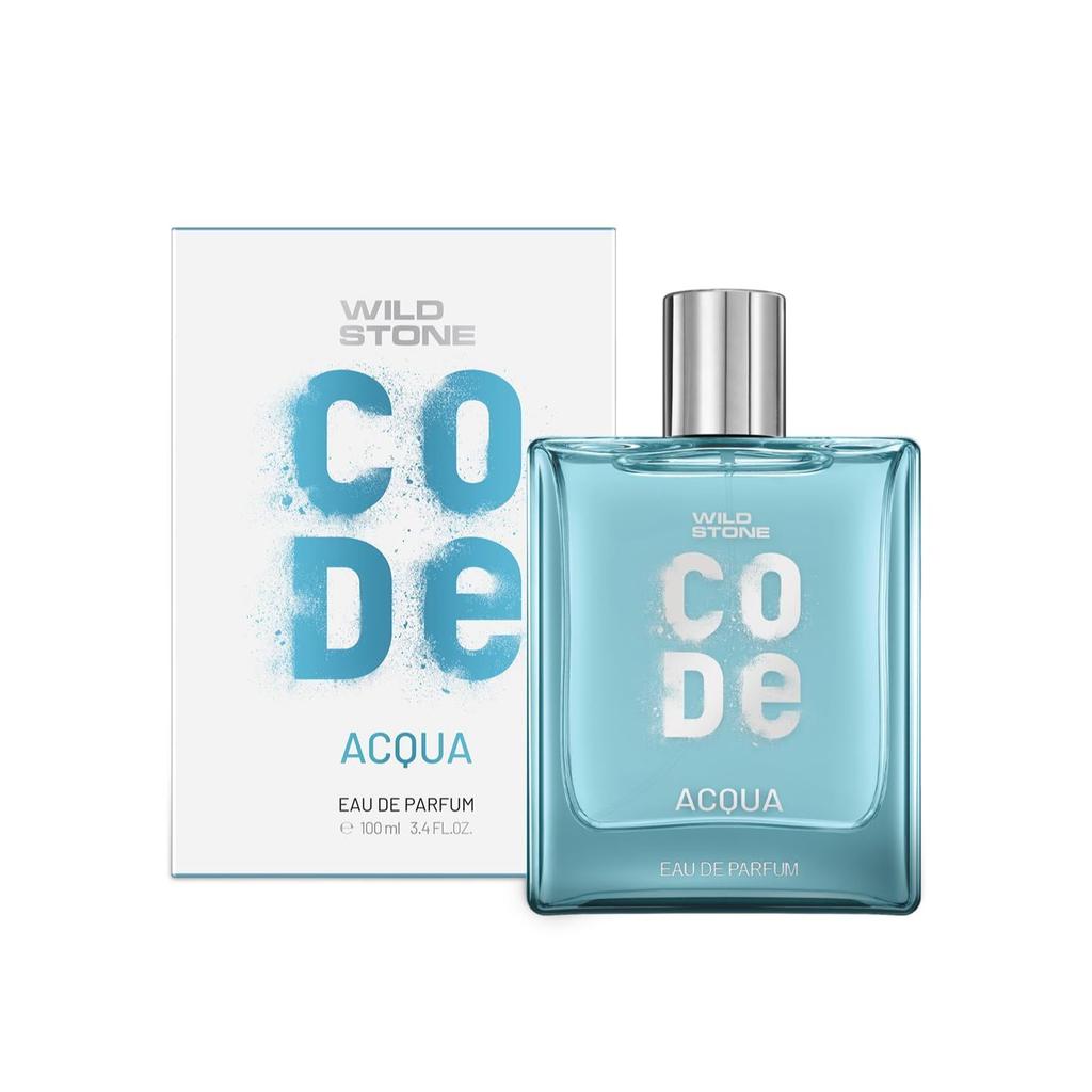 Wild Stone CODE Acqua Eau De Parfum For Men, 100ml Luxury Long Lasting Fragrance
