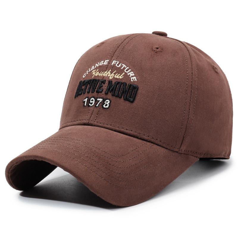 Classic Baseball Cap With Embroidered Letters For Outdoor Sun Protection