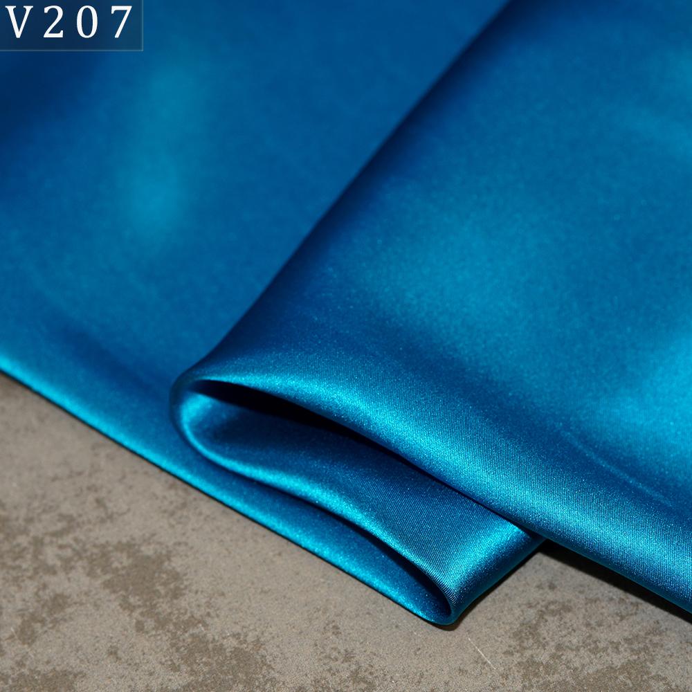 HYSK Natural Genuine Pure 100% Silk Crepe Satin Fabric Silk China Duchess Plain Brown by Meter for Dress Bedding Wedding