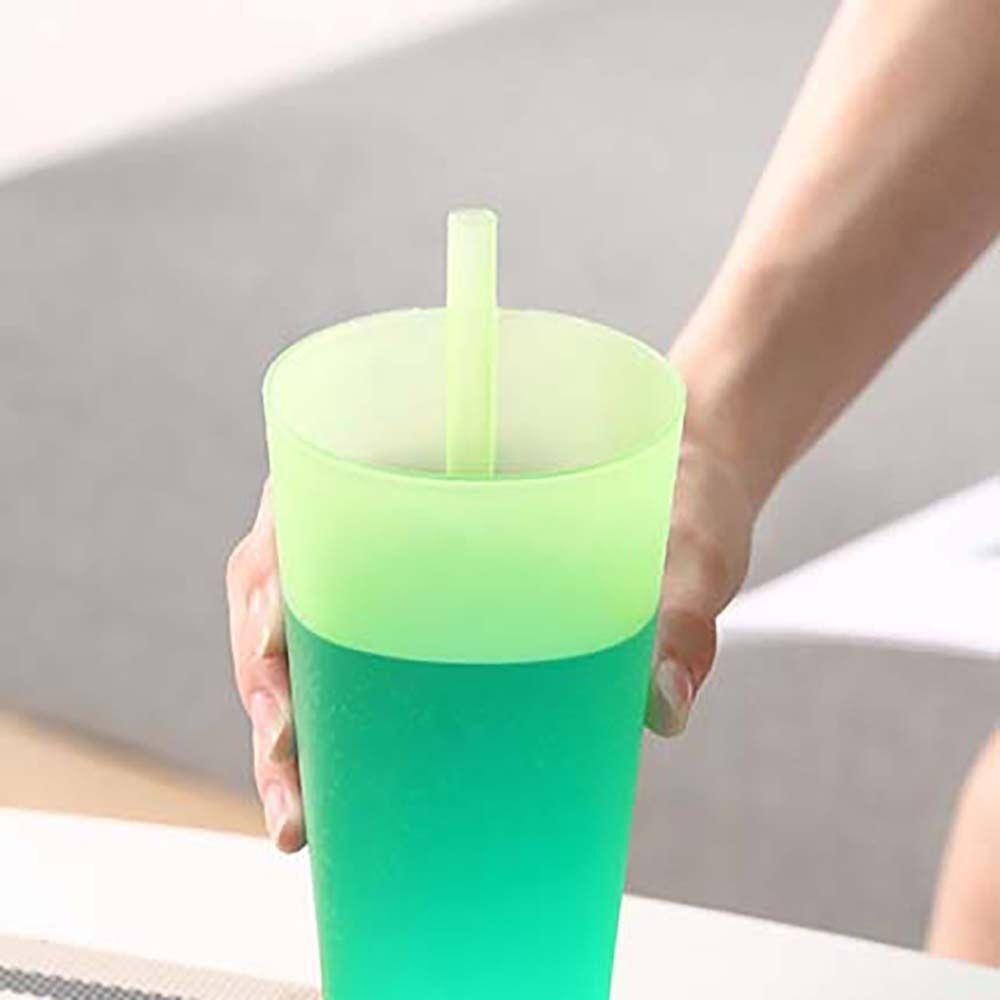 Simplicity Beverage Cup Lidless Drink Cup Creative Straw Drinkware