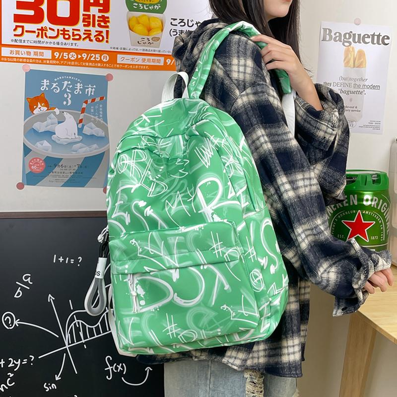 Student School Bag Large Capacity Backpack Graffiti Women's Backpack