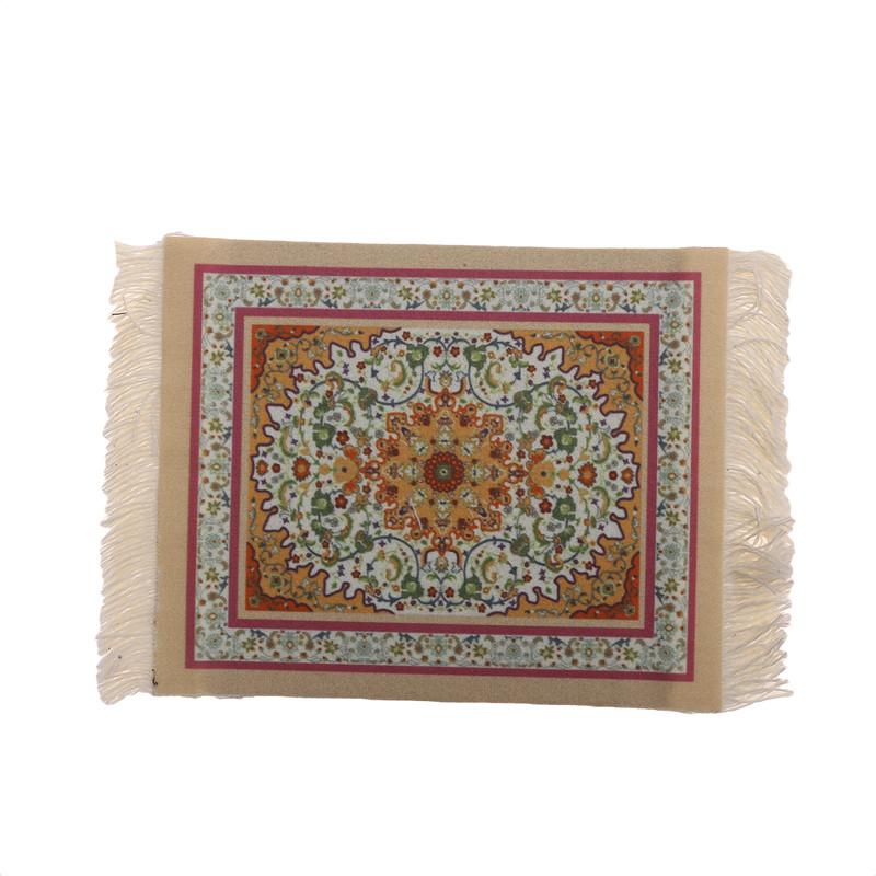 Persian Mini Woven Rug Mat Mousepad Retro Style Carpet Pattern Cup Coasters