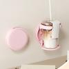 Convenient Home Bedside Cup Mount 2PCS Foldable Wall Mounted Holder, Space Saving Adhesive Drink Plastic Organizer Stable Compact Rack for Coffee Mugs