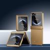 Custodia in Pelle con Motivo a Diamante Galvanizzato Per Samsung Galaxy Z Flip 8 7 FE 6 5 4 3 Cerniera Protezione Lente Copertura Temperata