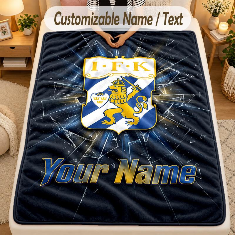Flannel Blanketifk göteborg Custom Name Text Personalized Soft Warm Throw Blanket Home Decor Gift